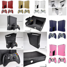 7 Colours Carbon Fiber Vinyl Skin Sticker Protector for Microsoft Xbox 360 Slim and 2 controller Skins Stickers