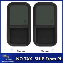 2 Pz/set RV Finestre Scorrevoli 60x30 cm/70x40 cm Caravan Ventilazione Rimorchio Camper Vent Portello Lato In Vetro Temperato Rete Per Insetti Finestre