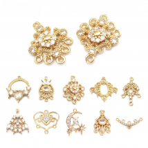 High Quality 18K Gold Color Brass and Zircon More Style Earrings Connect Charms Pendants Jewelry Making Diy Findings Accessories