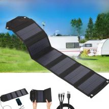 60W 80W 100W Foldable Solar Panel 5V USB Portable Folding Bag Battery Charger for Phone Outdoor Camping Waterproof Power Bank