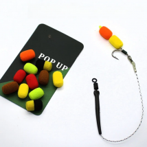 20PCS Cylinder Carp Fishing Bait Foam Boilie Pop Ups Hook Fish Baits Lure 8mm Zig Rig Foam Brown Red Terminal Tackle