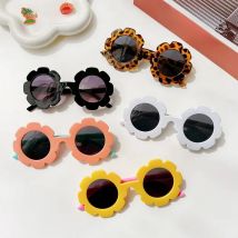 Raindo 2023 Children Cute Cartoon Flower Heart Sunglasses Kids Round Glasses Baby Fashion Colors Sunglasses Boys Girls Eyewear