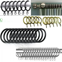 Metal Curtain Rings Hanging Hooks for Curtains Rods Pole Voile Heavy Duty Rings 6/12/24/48/60/84/96PCS Curtains Holder Hooks
