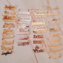 Custom Name Necklace  For Women Personalized 18k Gold Plated Pendant Nameplate Jewelry Gift For Girls