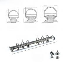 Moterm A6 Size Metal Spiral Rings Binder Clip With 2 Pairs of Screw For Diary Notebook Binder Clip File Folder