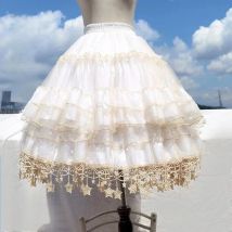Star Petticoat Gorgeous Fish Bone Lolita Skirt Support Adjustable Daily Violence Carmen Skirt Women Mid-length Fluffy Underskirt