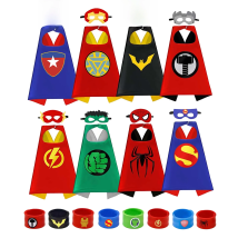 8 sets Superhero Capes for  Cool Halloween Christmas  Costume Cosplay Festival Party Supplies Favors Dress Up for boys girls