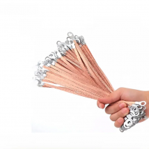 10Pcs Bridge Connection Ground Wire Span Cable 6 Square Aluminum Electric Box Soft Connection Hole Size 8mm