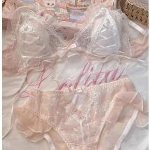 Lolita Girls Thin Cute Lace Small Bra Women Triangle Cup Bra Sexy  Underwear Women Set  Sexy Lingerie