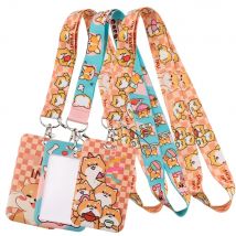 JF1295 Corgi Neck Strap Cute Dog Lanyards for Key ID Card Gym Cell Phone Strap USB Badge Holder Rope Pendant Key Chain Gift