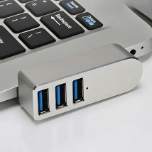 STONEGO Aluminum Alloy 3-port Mini USB Hub USB3.0 High-speed Interface Is Suitable for PC Laptop Mobile Phone U Disk Reader