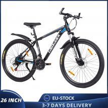 Vankel 26-Zoll-Mountainbike für Damen und Herren, 21-Gang-Fahrrad mit Kettengetriebe, Scheibenbremsen vorne und hinten, Fahrradgeschenke