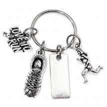 Love To Run Marathon Running Keychain Health Exercise I Can,silver Color,Women Jewelry Man Accessory Pendant Fashion
