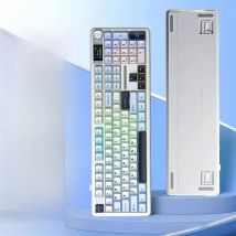 AULA F108 Pro Gaming Mechanical Keyboard Tri Mode Custom Multi-Knob Screen RGB Esports Wireless Keyboard with TFT Smart Display