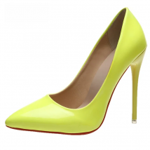Aphixta 2025 Spring Super High 12cm Stiletto Heels Pumps Women Shoes Pointed Toe Florescence Patent Leather Office Thin Heel