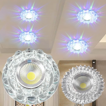 Modern Glass Crystal Garland Led Indoor Downlight for Living Room Kitchen restaurant Ceilings colorful Lighting Bull'S Eye Lamp
