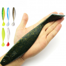 Cerill 1 PC 235mm 70g Soft Fishing Lure Vivid T Tailed Silicone Fishing Bait Swimming Paddle Tail Pike Bass Saltwater Swimbait