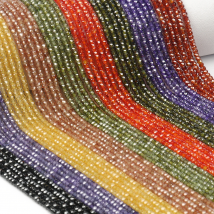 Cubic Zirconia Beads Faceted Crafts 2/3/4mm 3x2mm Zircon Loose Beads For Elegant Bracelet Necklace Earring Elegant Women Jewelry