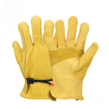 Work Gloves Cowhide Leather Factory Driver Climbing Gardening Glove Protective Yard Work