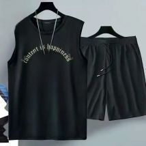 2025 Summer Quick Drying Men's Tank Top And Basketball Shorts  T-shirt Shorts Set Tracksuits Men Gym Casual Men's Clothing