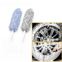 SEAMETAL Car Wash Brush Plush Premium Wheels Brush Non-Slip Handle Easy To Cleaning Rims Spokes Wheel Barrel Cleaning Mitt
