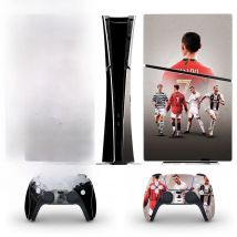 New CR7 Sports PS5 Slim Digital Skin Sticker Decal Cover for Console and 2 Controllers New PS5 Slim Sticker Vinyl
