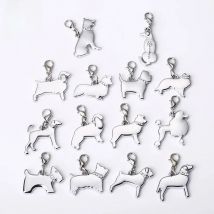 5pcs/lot DIY Fashion jewelry Corgi Dog Charms for Bag Pet Dog Pendant Handbag Charms Animal Charms for woman Making gift
