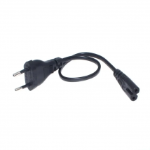 IEC 320 C7 Figure 8 To EU 2 Prong Plug AC Power Cord 30cm/50cm Copper Power Cable 2.5A 250V