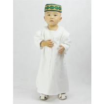 Eid Ramadan Kids Jubba Thobe Muslim Clothing Islamic Abaya Dubai Kaftan Mubarak Prayer Toddler 1-3