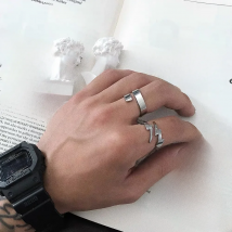 Fashion Trend Korean Lover Lightning Ring For Man Women Jewelry Couple Christmas Gift