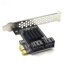 Chi a Mining SATA PCI-E Adapter 4 Port SATA 3.0 to PCIe x1 GEN3 Expansion Card SATA 3 III PCI-e PCI Express Card ASMedia ASM1064