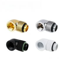 4pcs Barrow G1/4'' 90 Degree Rotary Fittings Computer Water Cooling Kit Fittings Elbow ,Black White Silver,TWT90-V2.5