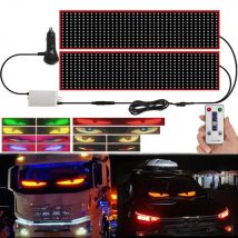 Devil's Eye Truck Windshield Remote Control Flexible Led Eye Animation Display Soft Foldable Lighting Scrolling Board 12V 24V
