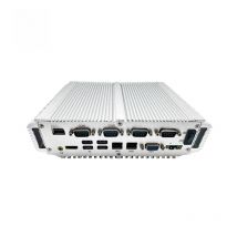 Silver Fanless Industrial Computer AGV With Intel Core I5-1335U CPU Soldered DDR5 8G RAM 250G SSD  2*RS485  4 LAN  4 USB 3.0