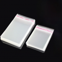 TETP 100Pcs 5Wires Clear Self Adhesive Bag Resealable Waterproof Gift Food Candy Pacakging OPP Plastic Bag Cellophane Storage