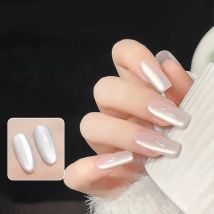 MIANEL 12ML/PCS Hit White Boiled Water Cat Eye Gel Nail Polish 2024Nail Art White Nails Valentines Nails New Year Nails