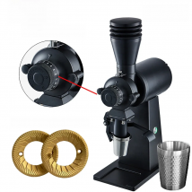 XEOLEO 90 mm Kaffeebohnenmühle, flacher, titanbeschichteter Grat, keine statische Elektrizität,