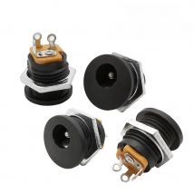 DC-022 5.5x2.1mm DC Power Female Socket Connector DC Plug Jack Screw Nut Interface Panel Mounting Socket Connector DC022 5.5*2.1