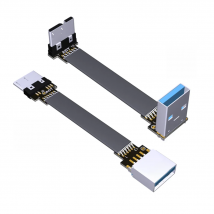 USB 3.0 Micro B To USB 3.0 Type A Male female fold 90 degree Flat Cable Micro-B USB3.0 Connector FPC FPV extension cord
