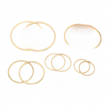 Stainless Steel Gold Seamless Circle Round Links O Ring Connectors For DIY Handmade Earring Necklace Making Supplies 12mm-35mm