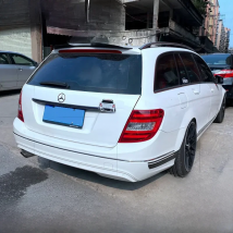 For W204 Wagon Mercedes Benz  C200 C300 Estate/Wagon Car Rear Trunk Spoiler Wing Boot Lip ABS Plastic Unpainted 2007-2014