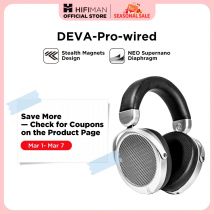 HIFIMAN Deva-Pro Cuffia magnetica planare over-ear aperta sul retro con magneti stealth versione cablata