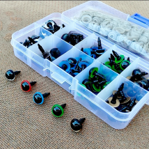 100PCS 8-12mm Mix Color Plastic Animal Safety Eyes For Toys Crochet Teddy Bear Stuffed For Dolls Craft Amigurumi Accessories Box