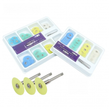 WELL CK 40/80Pcs Dental Polishing Discs Gross Reduction Contouring Mandrel Stripes Set Dental Materials Teeth Whitening