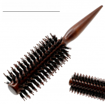 3 Sizes Anti Static Wood Boar Bristle Hair Round Brush Hairdresser Styling Tools Teasing Brush For Hair Curly Comb Hair Brush