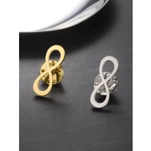 Sipuris Infinite Symbol Brooch For Women Men Stainless Steel Hot Fashion Geometry Pin Brooch Jewelry Birthday Gifts Wholesale