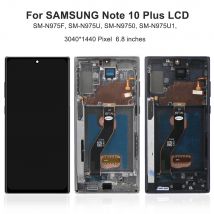 Für Samsung Note 10 plus AMOLED Display mit Rahmen Digitizer Montage Ersetzen LCD N975 N975F Touch Screen für Note 10 plus