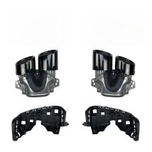 Rear Bumper Turbo Muffler Exhaust Tips Pipe Exits For Mercedes Benz GLA H247 GLA200 220 250 GLA35 GLA45 AMG Refitting 2020+