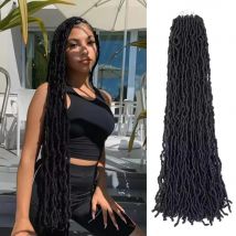 36 Inch Synthetic Soft Locs Crochet Braid Dreadlocks Hair Extensions Long Pre Looped Crochet Locs Goddess  Hair For Black Women