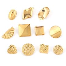 10pcs Bohemian Earring Hooks For Jewelry Making Supplies DIY Stainless Steel Geometric Earring Base For Jewelry Making Material